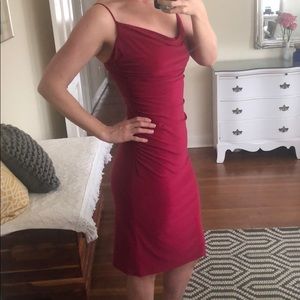 Red Laundry slinky spaghetti strap dress